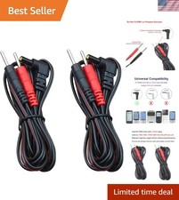 2 Packs TENS Unit Electrode Lead Wires, TENS Electrodes Wire Replacement