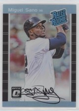 2016 Panini Donruss Optic Green 5/5 Miguel Sano #89-MS Auto ni4