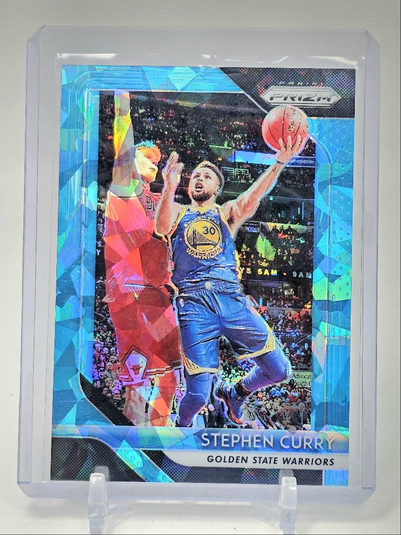 STEPHEN CURRY 2018-19 PANINI PRIZM NBA BLUE ICE WARRIORS /99 Q5540