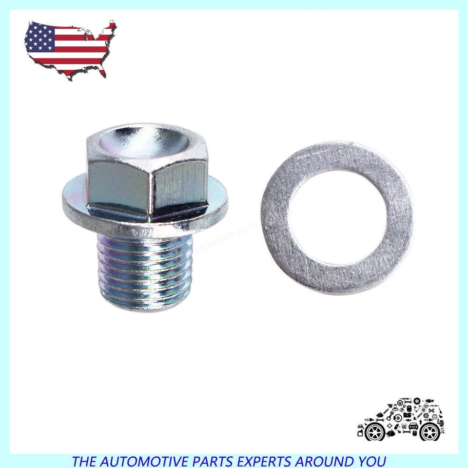 Tapón de perno de drenaje de cárter de aceite de motor OEM con arandela 90009-R70-A00 EE. UU. Foto 3 de 4