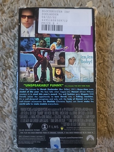 Zoolander (VHS, 2002) Will Ferrell Ben Stiller Owen Wilson  - Picture 3 of 6