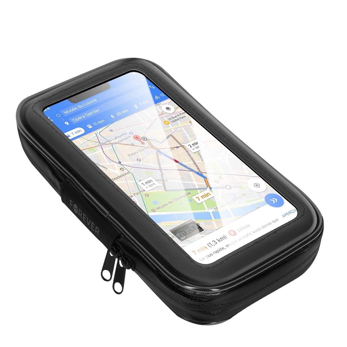 Support vélo smartphone étanche Forever accessoire guidon VTT noir universel - 2