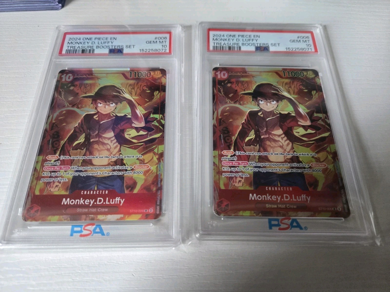 2024 One Piece Treasure Booster Set Promo #006 Monkey D. Luffy PSA 10