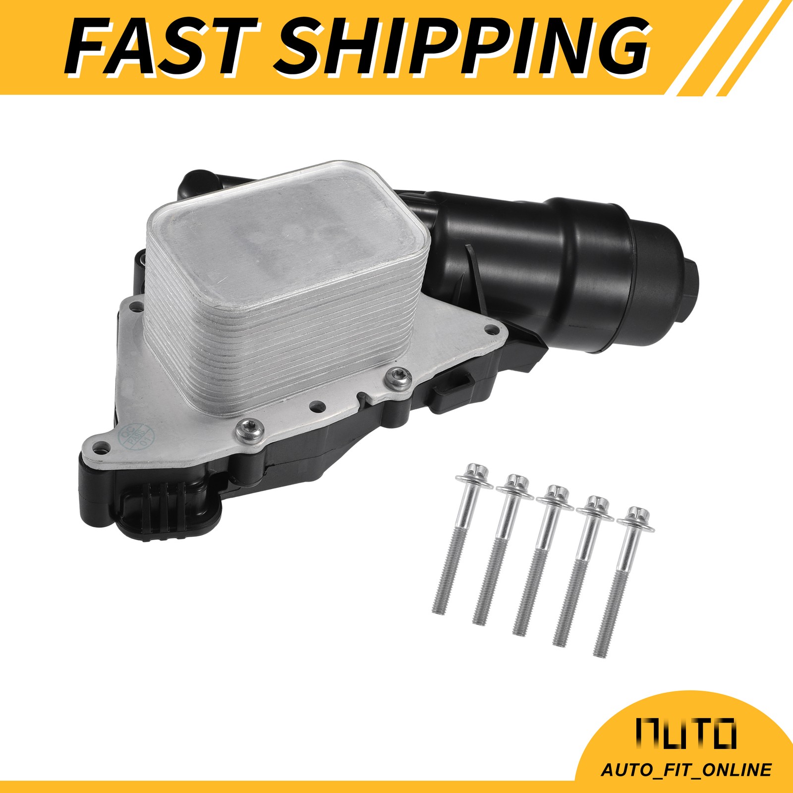1Set Engine Oil Cooler Oil Filter for BMW I8 2014-2020 No.11428585235 Black