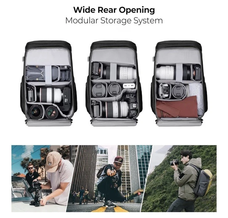 K&F Concept Camera bags Waterproof 25L Large Capacity Camera Case with Raincover - Image 3 of 4