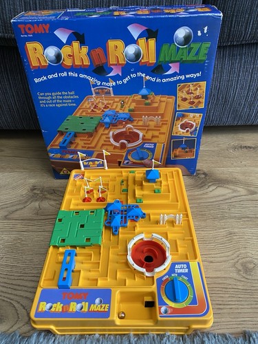 Tomy Vintage Rock n Roll Maze 100% Komplett Boxed & Working RARE Game