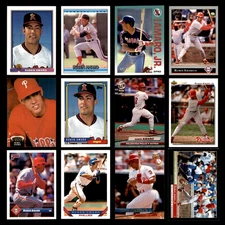 Ruben Amaro Lot 12 Different Baseball Cards 1990(RC)-1994 Angels/PHI Phillies