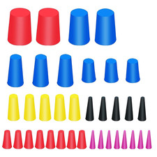 36PCS Rubber Stoppers Silicone Plugs for Holes Assorted Sizes 1/16" to 5/8"