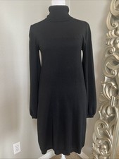 Derek Heart Black Turtleneck Balloon Sleeve Sweater Dress Size Small
