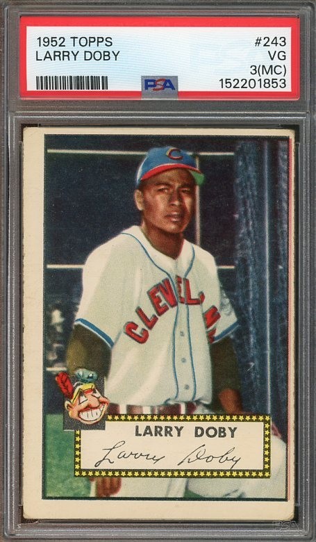 1952 Topps #243 Larry Doby HOF VG PSA 3MC Cleveland Guardians 1853