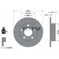2X Textar 92088503 Bremsscheibe FüR Audi VW A4 B5 Passat 8D2 8D5 3B2 3B5 3B3
