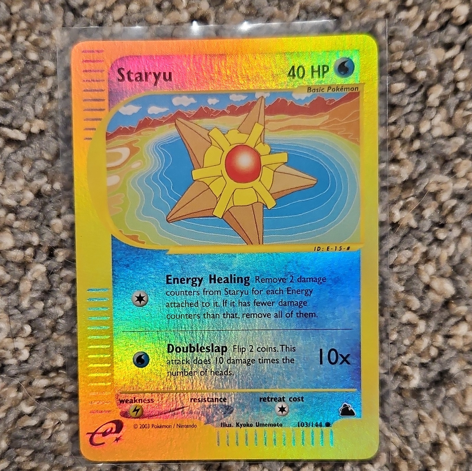 Staryu Pokemon TCG Skyridge Reverse Holo Common English 2003 103/144 LP+