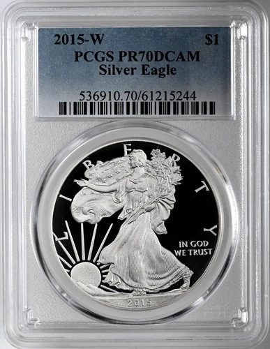 2015-W  $1  PROOF AMERICAN SILVER EAGLE (ASE/SAE) PCGS PR70 DCAM  #61215244
