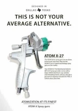 Atom X27 LVLP Auto Paint Spray Gun + FREE GunBudd® Ultra Light – Pro Finish!