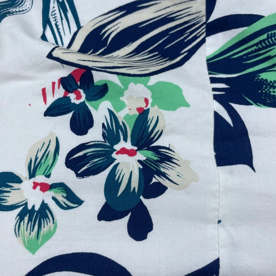 Aqua 女式白色热带和花卉裹身迷你裙,荷叶边,尺寸 S - 全新 — 第 4/4 张图片