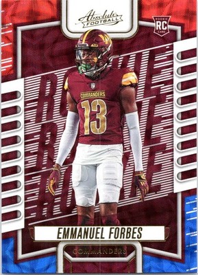 2023 Panini Absolute #152 Emmanuel Forbes RC Red White & Blue 