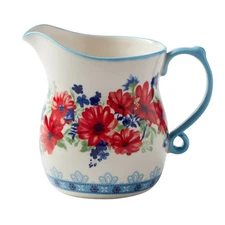 The Pioneer Woman Classic Charm Vibrant Red Blue Floral 4 Cup Measuring Pitcher
