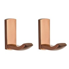 2 PCS Polished Rose Gold Copper Wall Mounted Towel Robe Hook Heavy Duty
