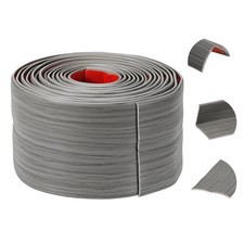Wall Corner Protector, 2.4 in x 10 ft Peel and Stick Molding Trim, Gray Grain