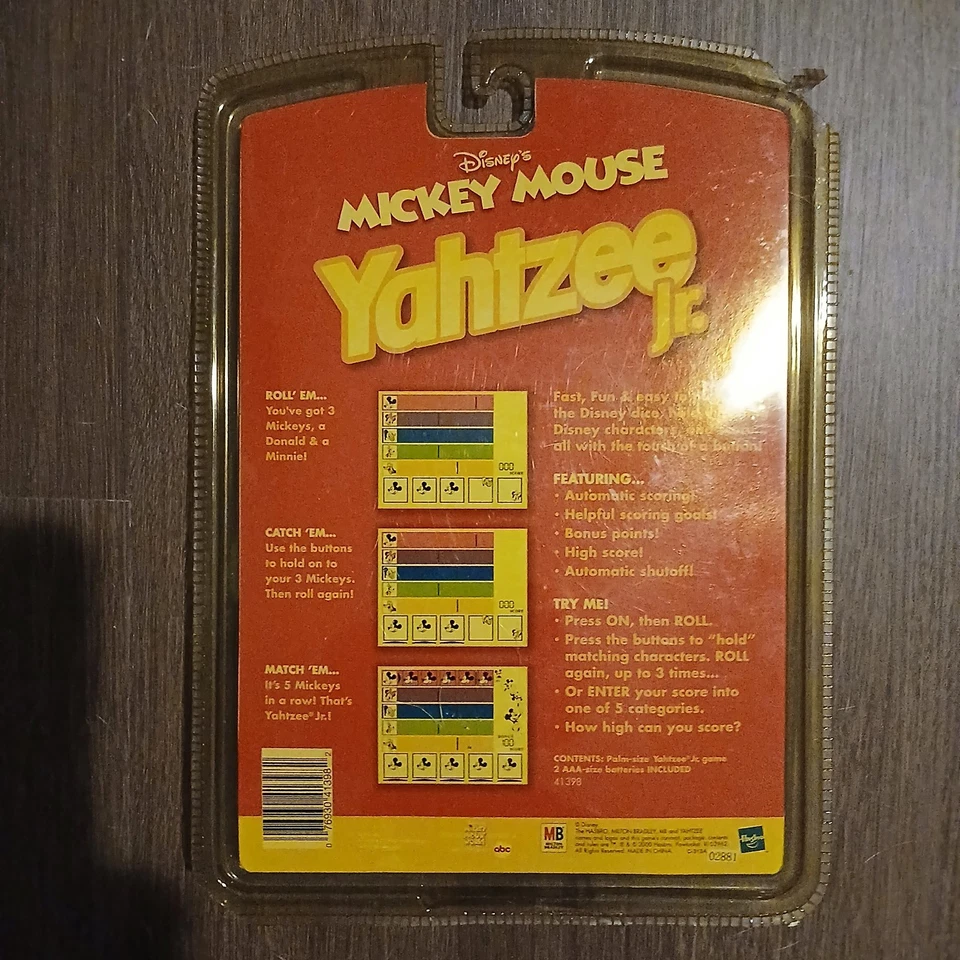 Hasbro Yahtzee Jr Disney's Mickey Mouse Juego Electrónico Portátil Hasbro Nuevo   Foto 2 de 4