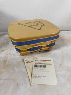 Longaberger West Virginia WV Royal Blue & Gold Basket Small Berry