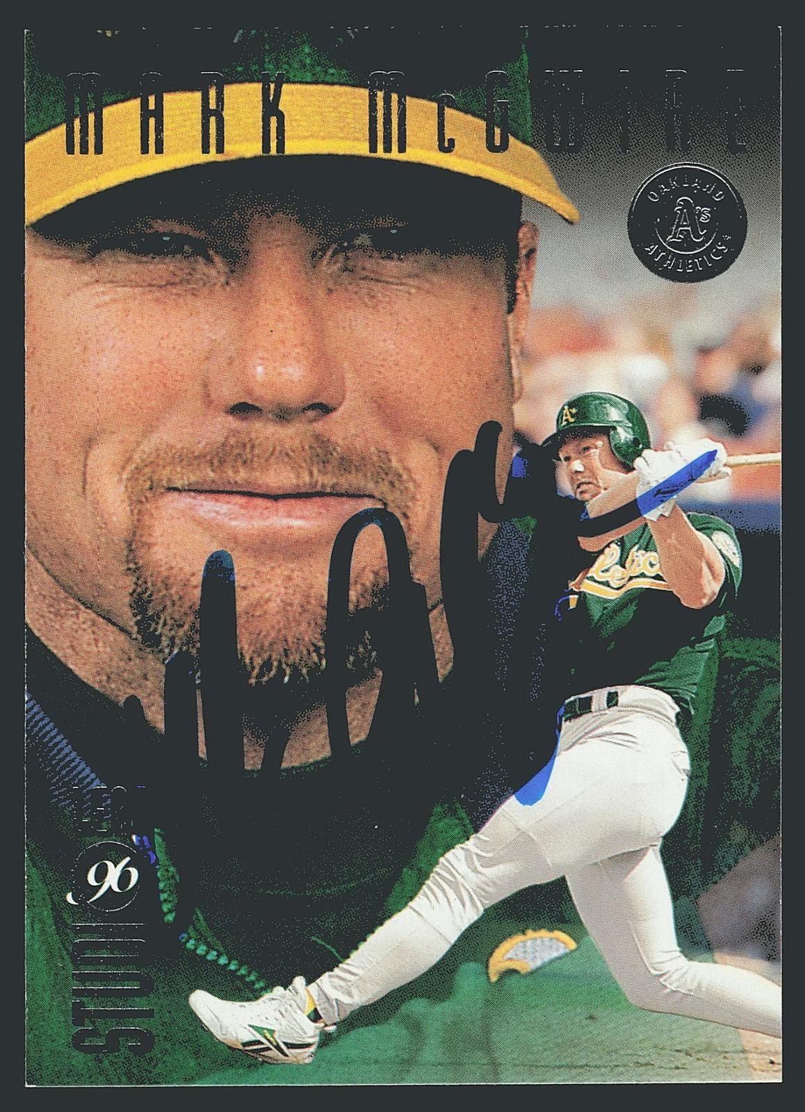 1996 Studio #118 Mark McGwire In Person Autograph, B16