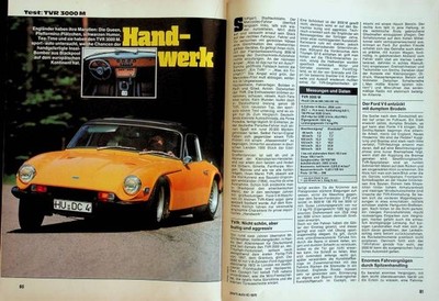 Sport Auto 10/1975 TVR 3000 M mit 136PS im TEST auf 3 Seiten