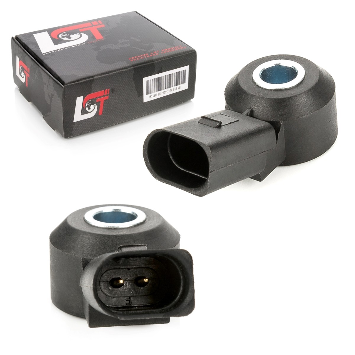 2x Knock Sensor 2 Pole Detonation Sensor Black for FORD GALAXY WGR 2.8 V6 204PS