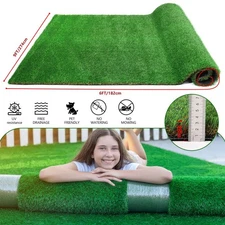 6ft X 9ft Outdoor Green Artificial Grass Decor Patio Balcony Garden Lawn