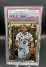 2025 Topps Chrome Sapphire Keldon Johnson Gold /50 PSA 9
