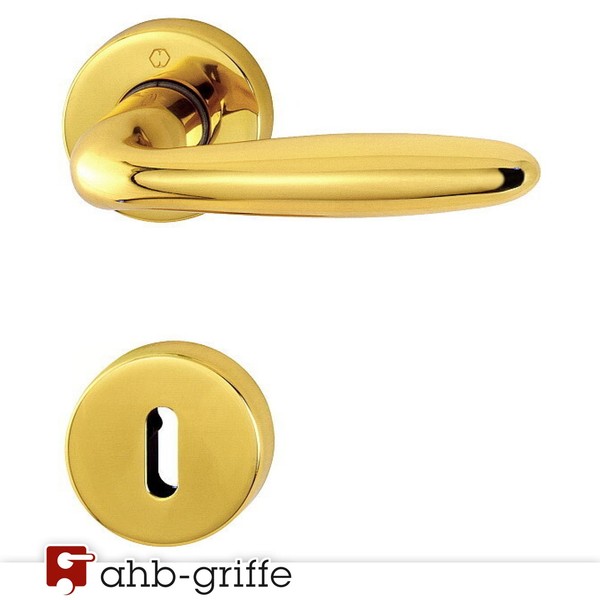 Hoppe TüRdrüCker Verona Rosette Bb Messing F71 TüRbeschlag TüRgriff TüRklinke-image