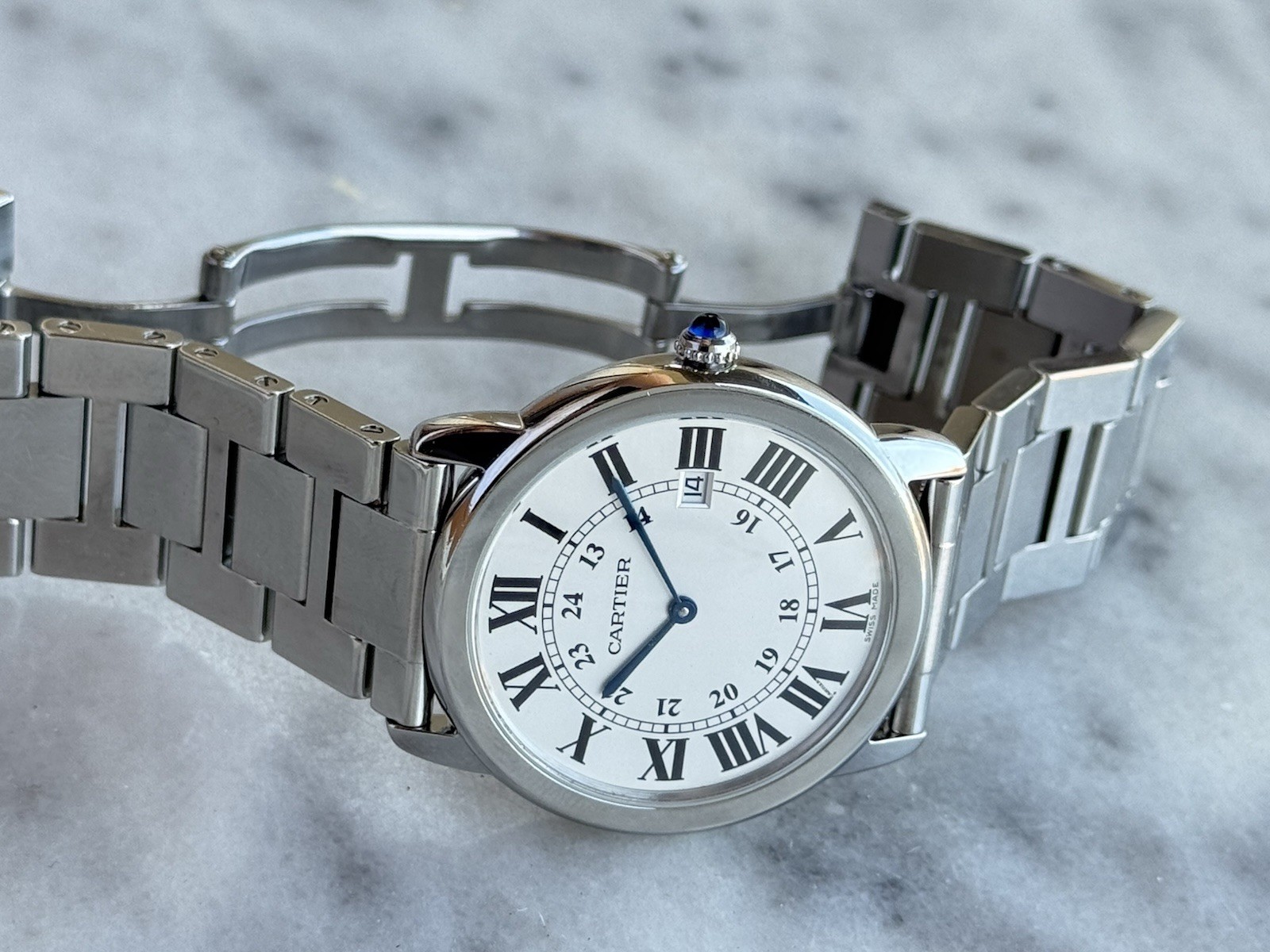 Cartier Rondo Solo Watch 2934 Quartz Unisex 36mm Swiss Made image 6