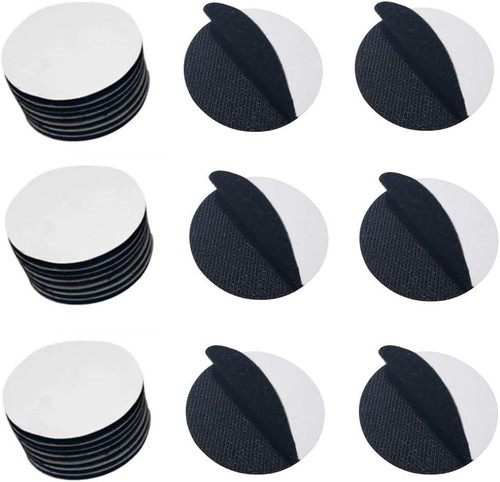30 Pairs Two Sided Sticky Back Fastener, Upgraded Hook and Loop Tape, Diameter