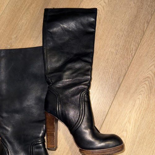 Michael Kors Women’s Leather Boots Black High Heel Size 6 M - Picture 3 of 12