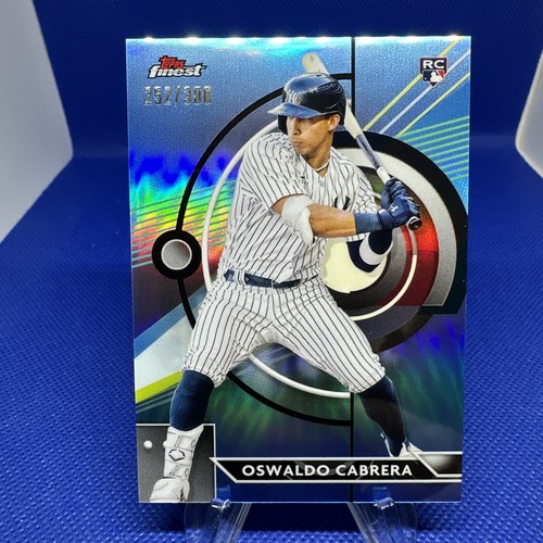 2023 Finest Sky Blue Refractor Oswaldo Cabrera RC /300 New York Yankees #41