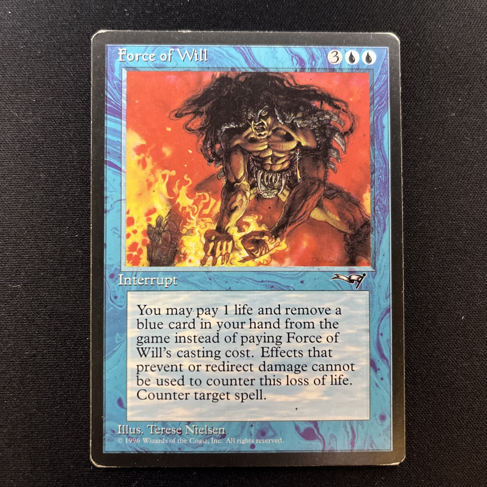 1x Force of Will Alliances MTG Magic The Gathering  MP