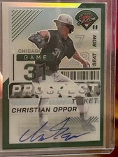 2024 Panini Prospect Edition - Christian Oppor #64 Green Prizm Signatures...