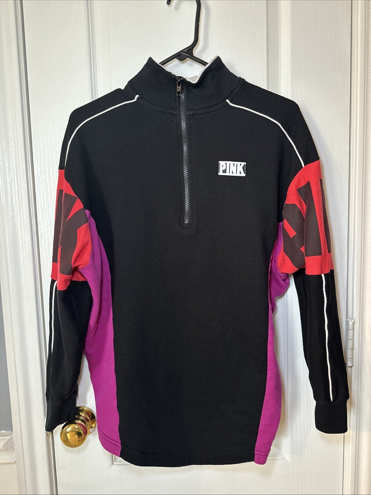 PINK Victoria's Secret Black and Pink Colorblock … - image 1