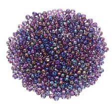 2000 Pcs Glass Seed Beads 3mm Mini Glass Seed Spacer Bead Dark Purple