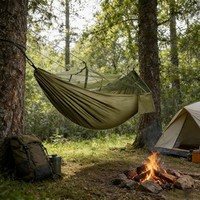 Camping HäNgematte Mit Moskitonetz 300Kg TragfäHigkeit Reisen Outdoor Hammock