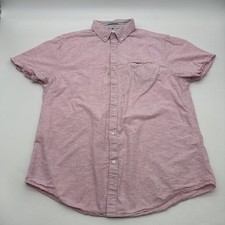 Denim  Flower Ricky Singh Button Down Men Large Pink Pocket .. 31040
