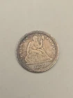 1858 Seated Liberty Silver Quarter 25c