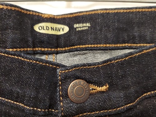 Old Navy Original Womans Size 18 Reg Straight Leg Blue High Rise Dark Wash Jeans - Bild 4 von 6