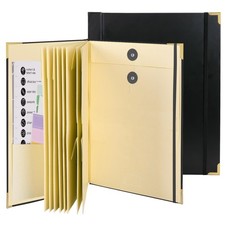 Document Organizer in Case I Die Binder Organizer with Labels-Black Khaki