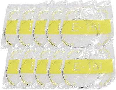 10-Pack Single Guitar Strings for Acoustic Guitars, Brass Guitar String E-1St, G