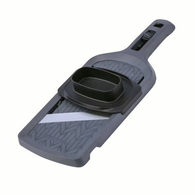 Fackelmann Gemüsehobel mit Restehalter grau Rostfrei 31×12×3,5 cm