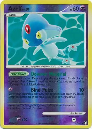 Azelf - 4/123 - Pokemon Mysterious Treasures Reverse Holo NM