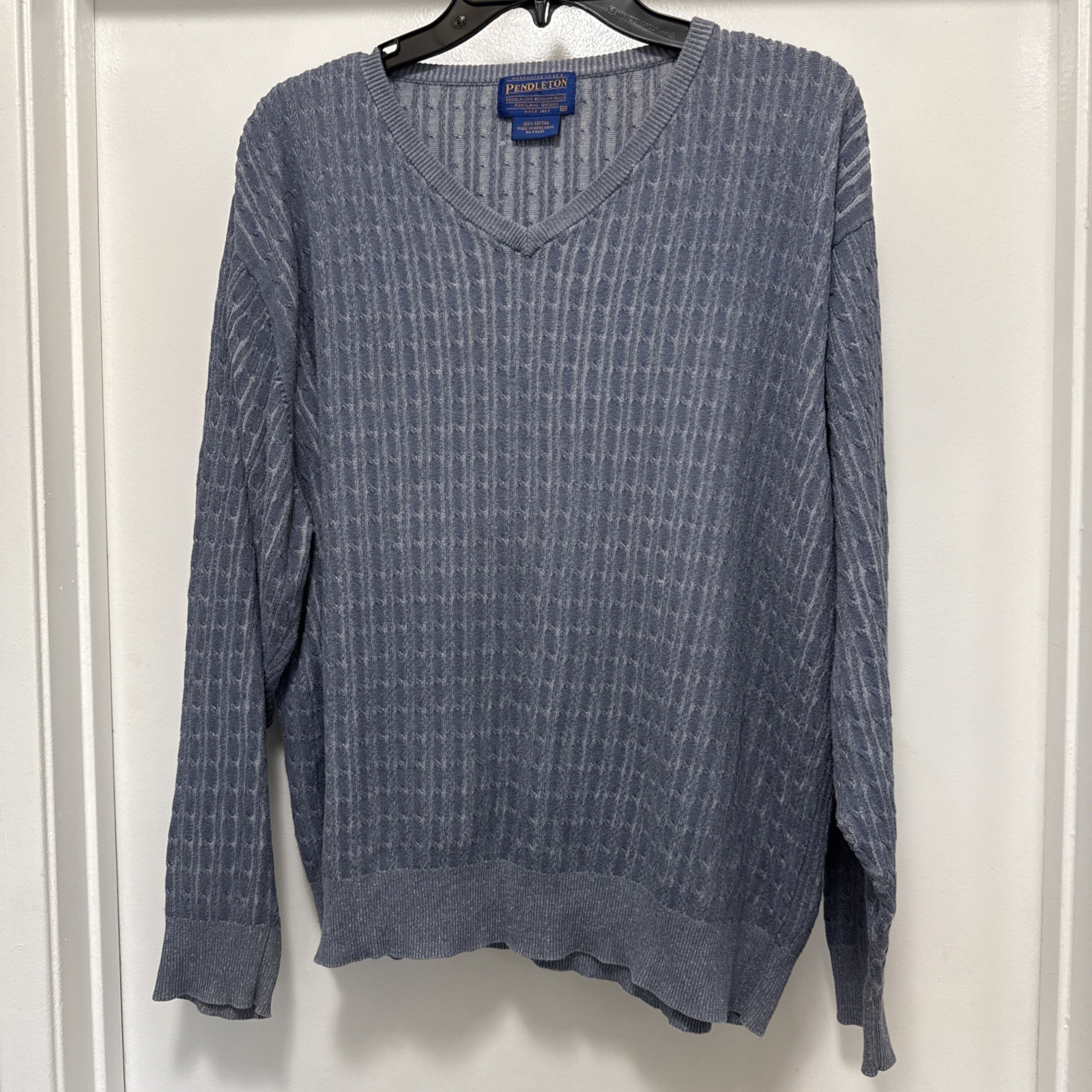 Pendleton Sweater Size Medium Blue Long Sleeve Ca… - image 1