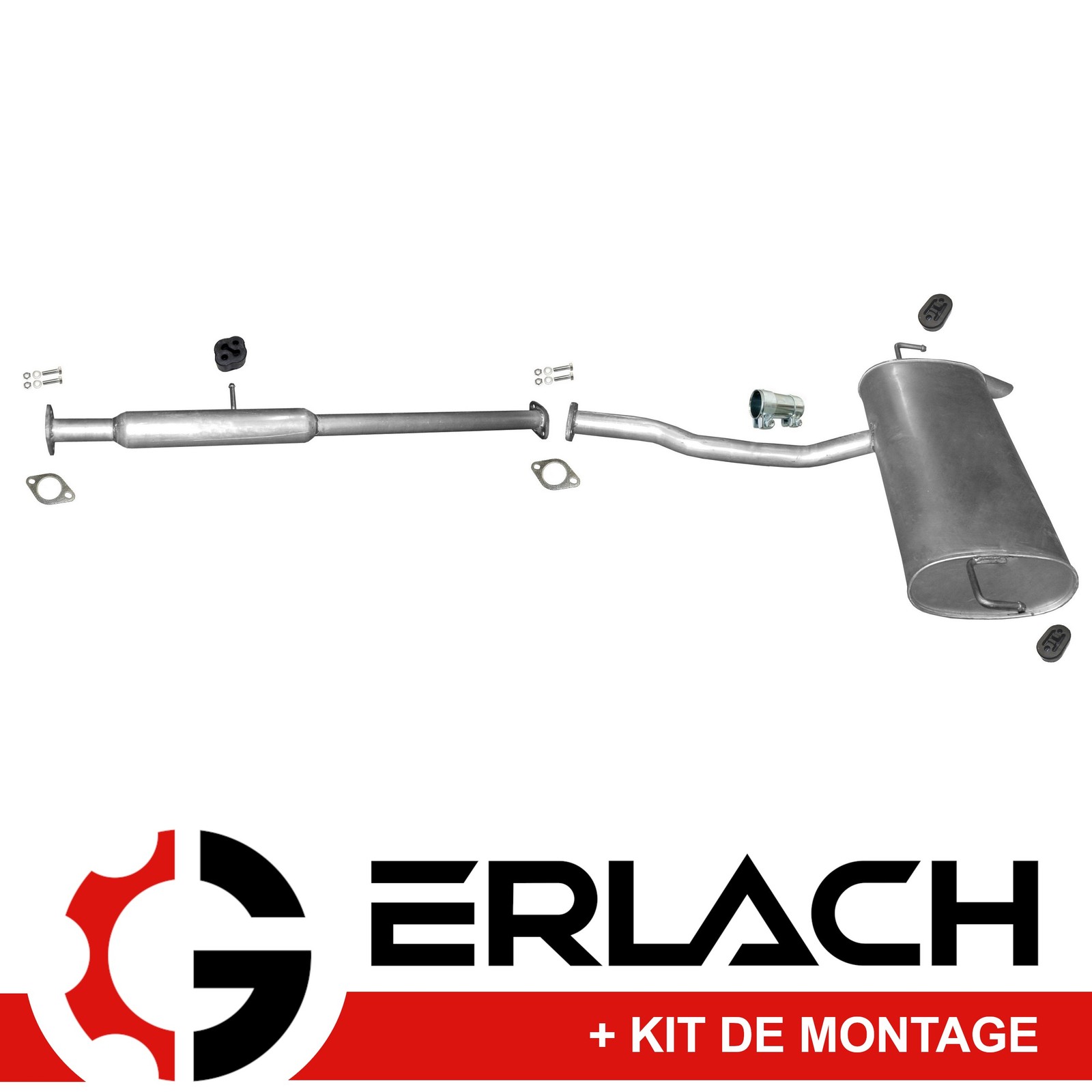Silencieux d'échappement renforcé en acier aluminisé pour Sportage et ix35 2.0