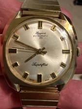 Vintage Longune Astromatic 25 Superflat Automatic Swiss Cushion Case Watch